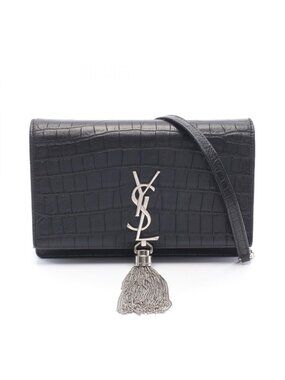 Saint Laurent Paris Shoulder Bag Kate Tassel Croco
